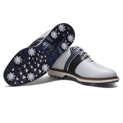 Footjoy Mens Packard Premiere Golf Shoes Wide in White Navy
