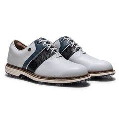 Footjoy Mens Packard Premiere Golf Shoes Wide in White Navy