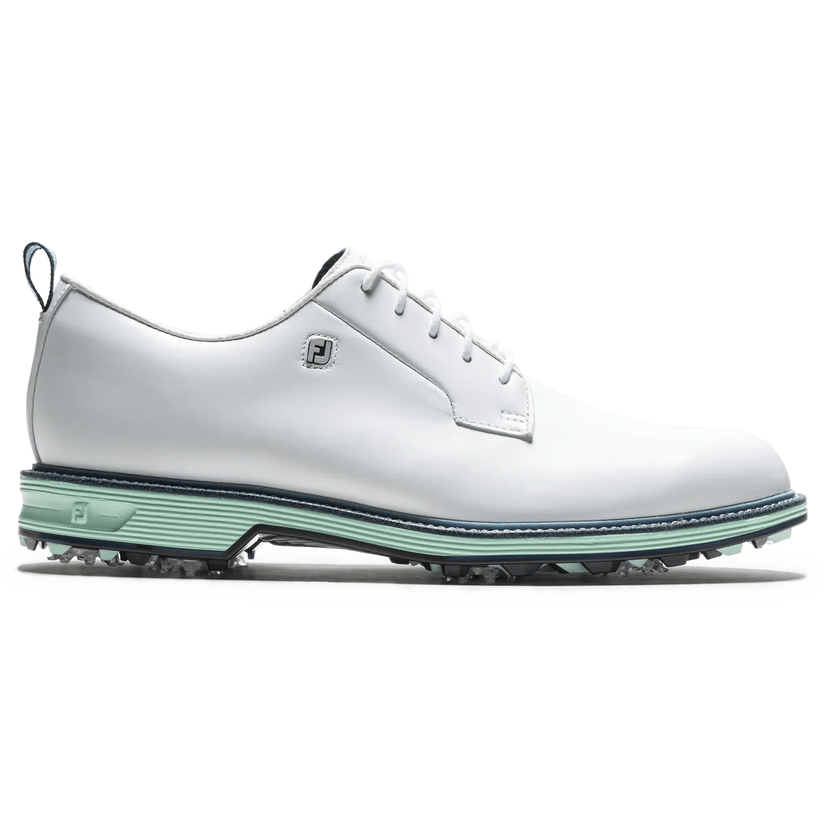 Footjoy Mens Premier Series Field Golf Shoes in White and Mint