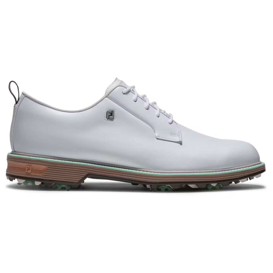 Footjoy Mens Premier Series Field Golf Shoes in White Tan Mint