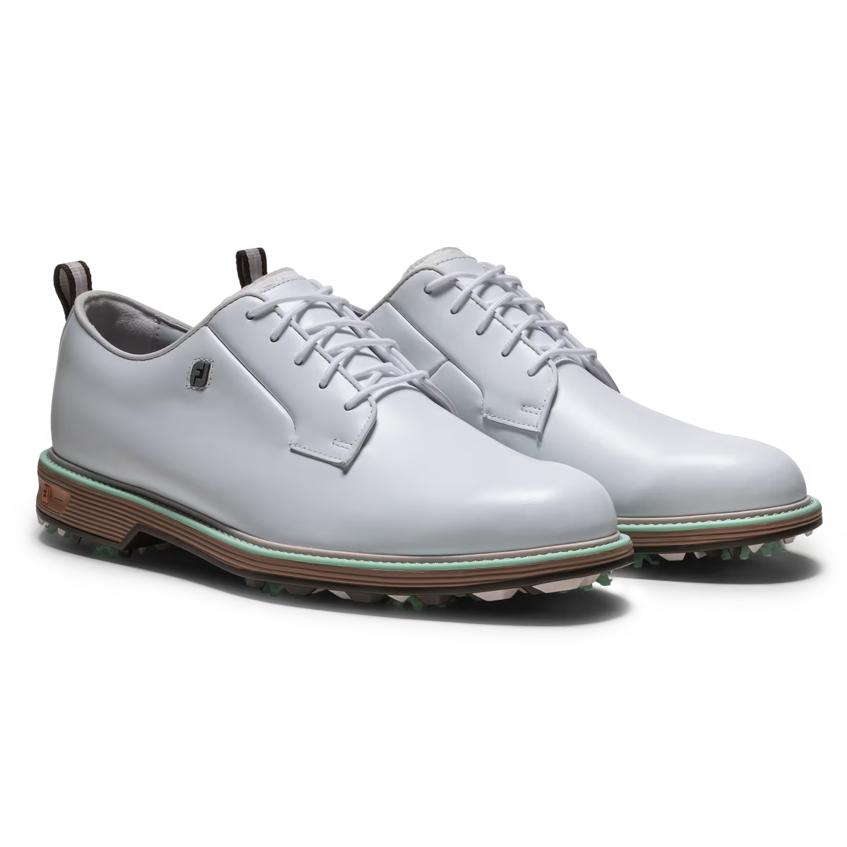 Footjoy Mens Premier Series Field Golf Shoes in White Tan Mint