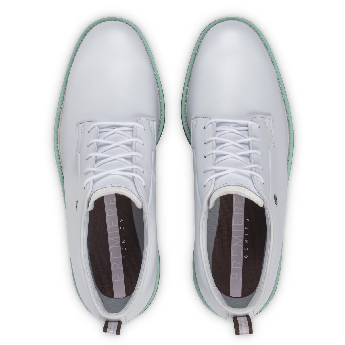 Footjoy Mens Premier Series Field Golf Shoes in White Tan Mint