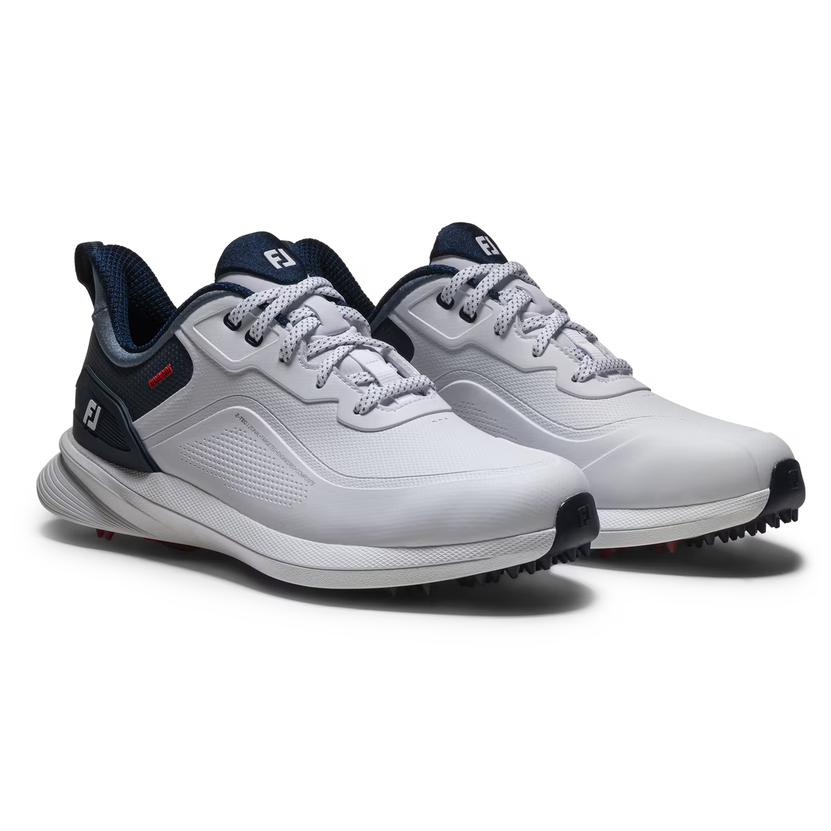 Footjoy Mens Pro SL Golf Shoes in White Blue and Red
