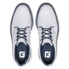 Footjoy Mens Traditions Blucher Golf Shoes Medium cut shoes in white & blue