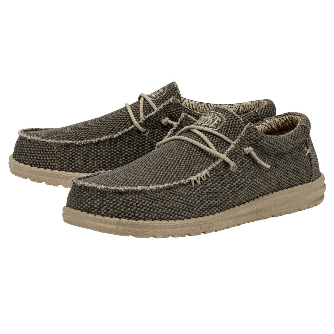 Hey Dude Men's Wally Braided Lifestyle Shoes in Army