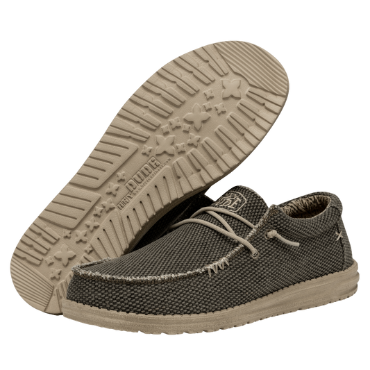 Hey Dude Men's Wally Braided Lifestyle Shoes in Army