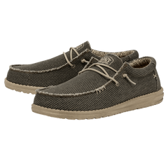 Hey Dude Men's Wally Braided Lifestyle Shoes in Army