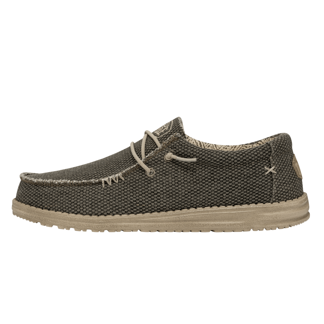 Hey Dude Men's Wally Braided Lifestyle Shoes in Army