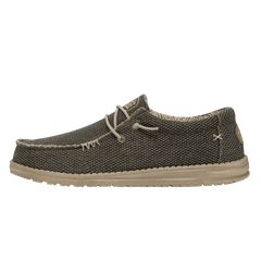 Hey Dude Men's Wally Braided Lifestyle Shoes in Army