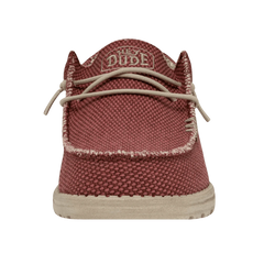Hey Dude Men's Wally Braided Lifestyle Shoes in Pompeian Red