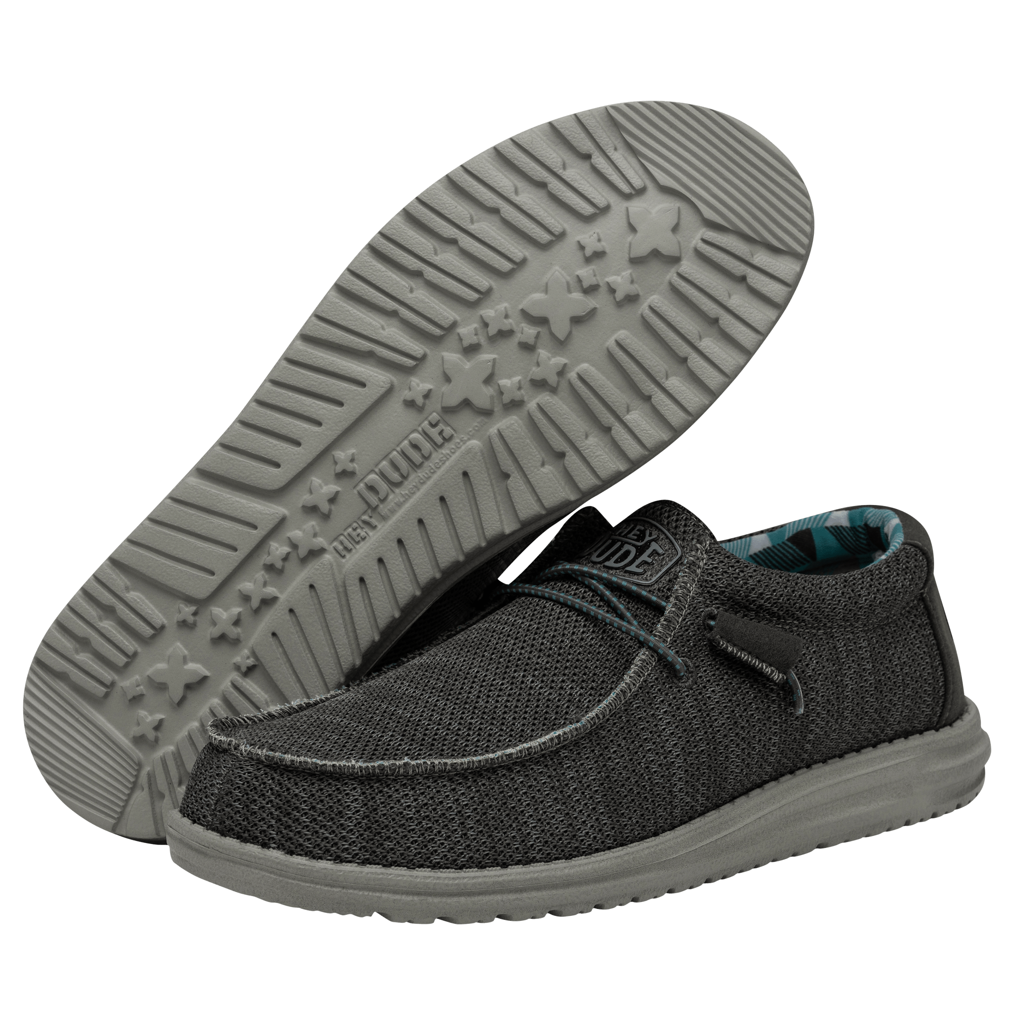 Hey Dude Men's Wally Sox Lifestyle Shoes in Charcoal