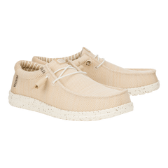 Hey Dude Men's Wally Sox Lifestyle Shoes in Irish Cream & Egret