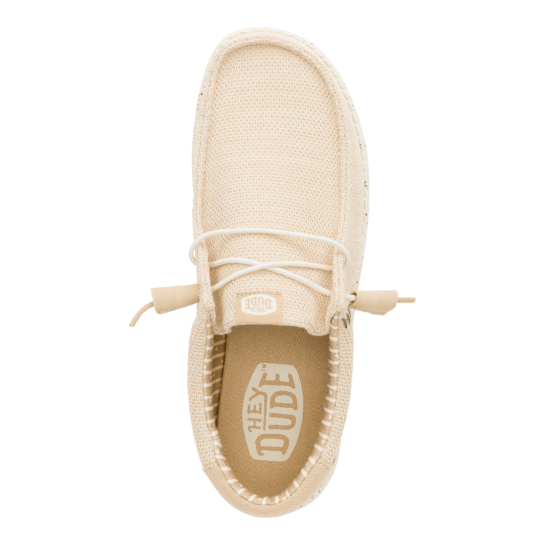 Hey Dude Men's Wally Sox Lifestyle Shoes in Irish Cream & Egret