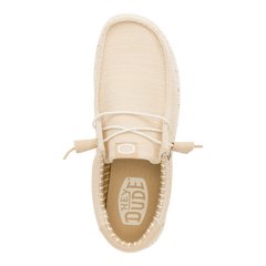 Hey Dude Men's Wally Sox Lifestyle Shoes in Irish Cream & Egret