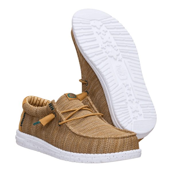 Hey Dude Men's Wally Stretch Sox in Bone Brown