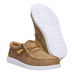 Hey Dude Men's Wally Stretch Sox in Bone Brown