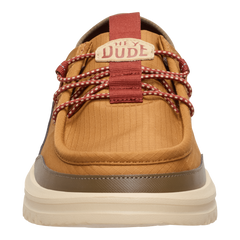 Hey Dude Mens Bradley Blipper Nylon Lifestyle Shoes in Bone Brown and Multi