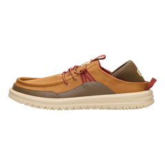 Hey Dude Mens Bradley Blipper Nylon Lifestyle Shoes in Bone Brown and Multi
