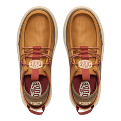 Hey Dude Mens Bradley Blipper Nylon Lifestyle Shoes in Bone Brown and Multi