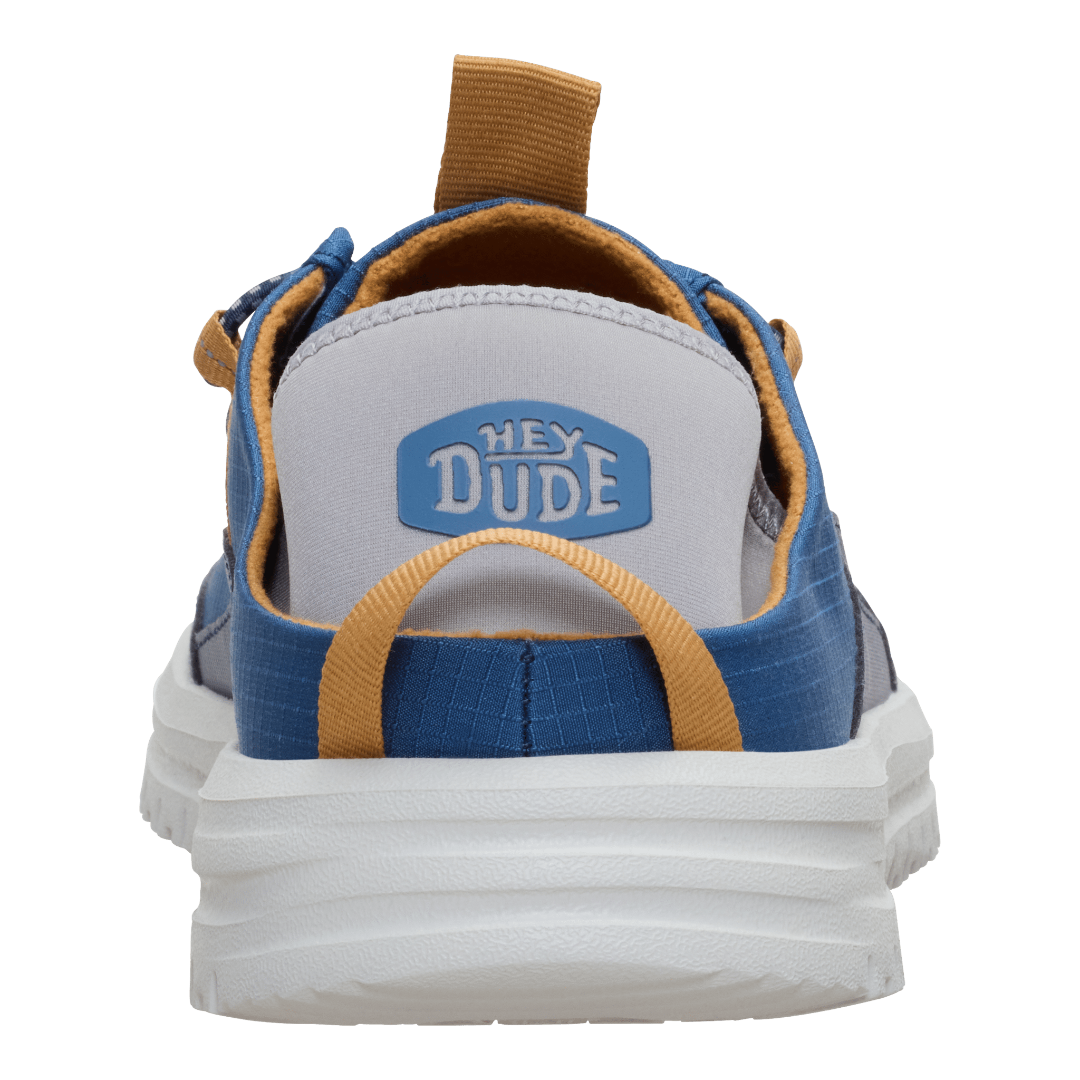 Hey Dude Mens Bradley Blipper Nylon Lifestyle Shoe in Ensign Blue and Multi