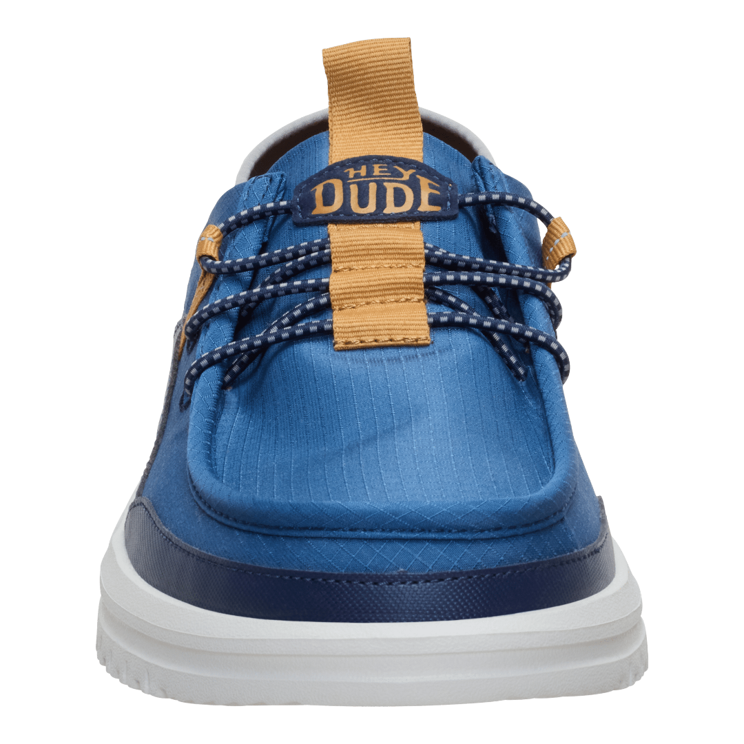 Hey Dude Mens Bradley Blipper Nylon Lifestyle Shoe in Ensign Blue and Multi