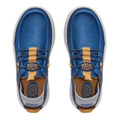Hey Dude Mens Bradley Blipper Nylon Lifestyle Shoe in Ensign Blue and Multi