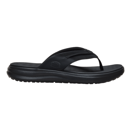 Hey Dude Mens Finn Flip Lifestyle Shoes in Black