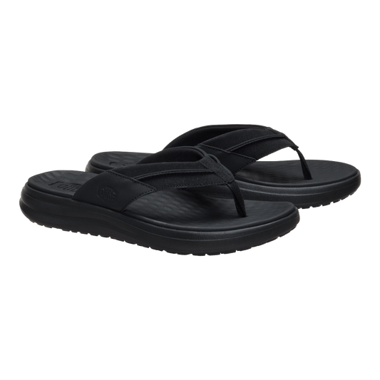 Hey Dude Mens Finn Flip Lifestyle Shoes in Black