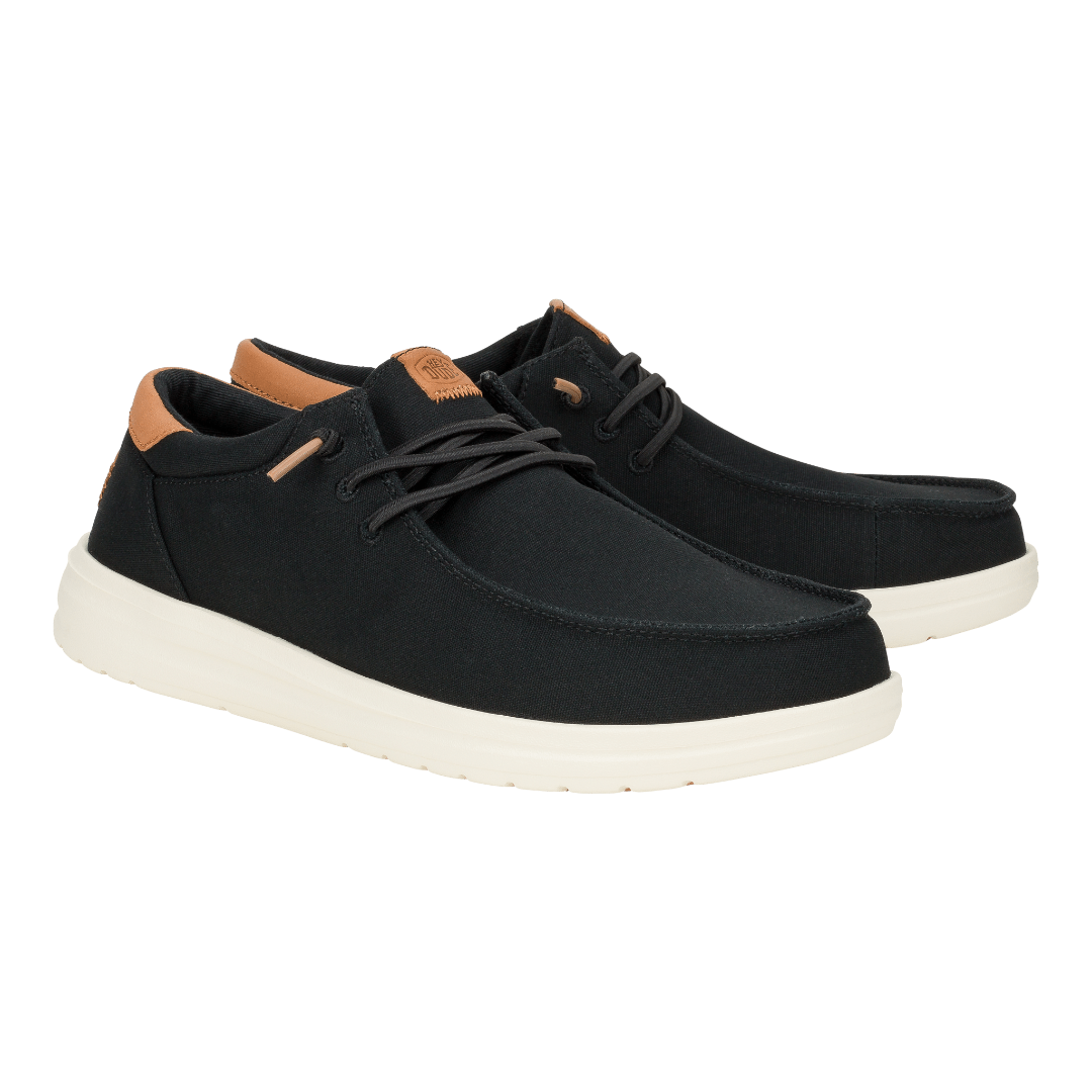 Hey Dude Mens Paul Canvas Lifestyle Shoes in  Black