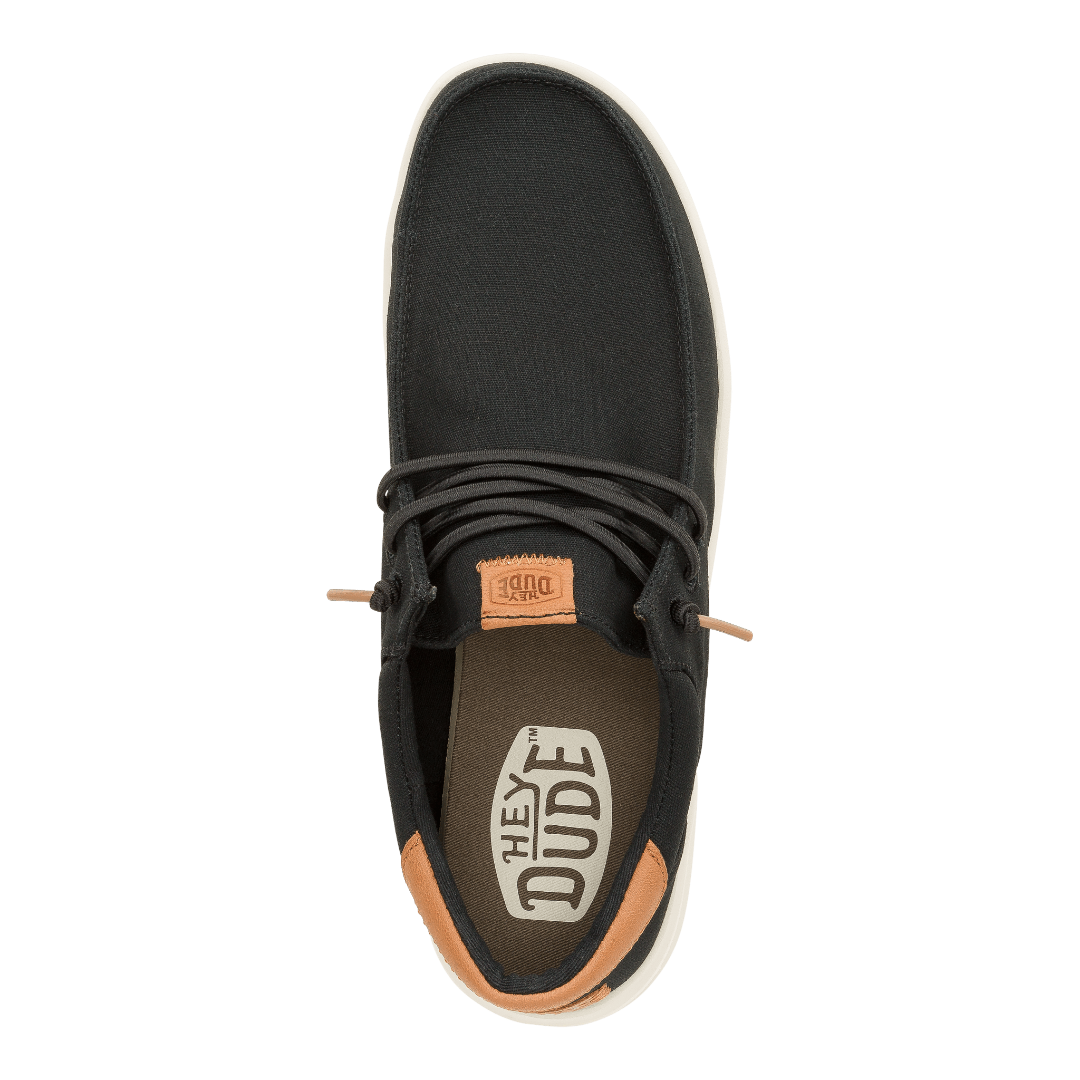 Hey Dude Mens Paul Canvas Lifestyle Shoes in  Black