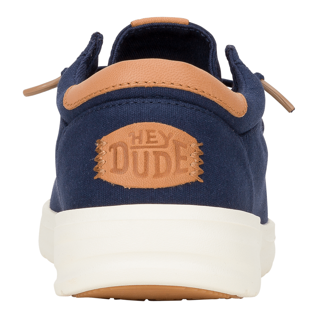 Hey Dude Mens Paul Canvas Lifestyle Shoes in Navy Blazer