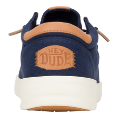 Hey Dude Mens Paul Canvas Lifestyle Shoes in Navy Blazer