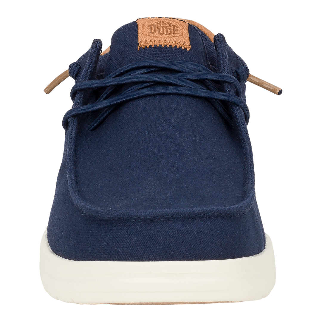 Hey Dude Mens Paul Canvas Lifestyle Shoes in Navy Blazer