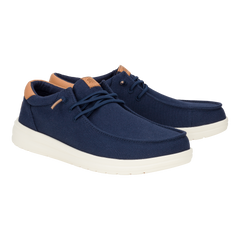 Hey Dude Mens Paul Canvas Lifestyle Shoes in Navy Blazer