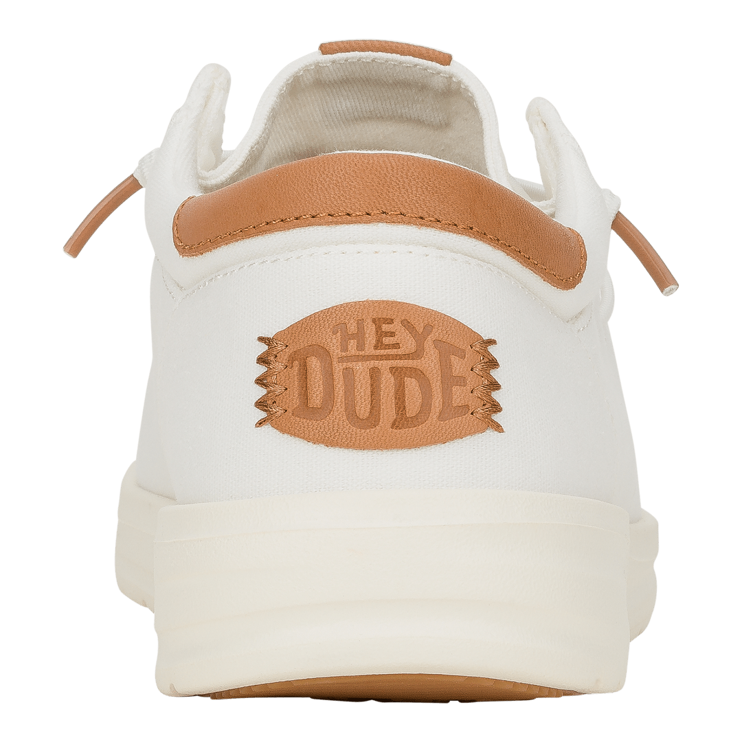 Hey Dude Mens Paul Canvas Lifestyle Shoes in White
