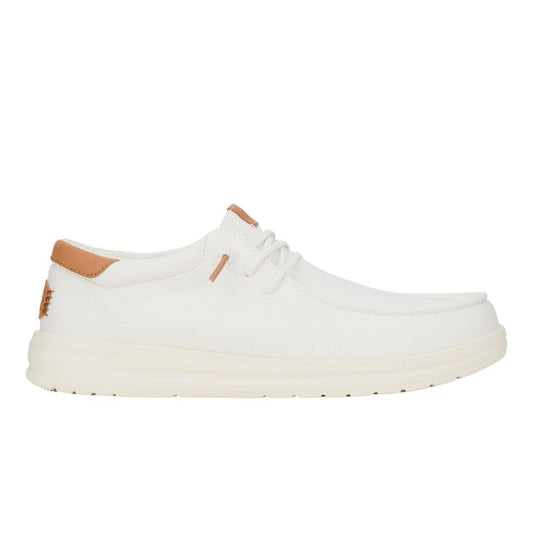 Hey Dude Mens Paul Canvas Lifestyle Shoes in White