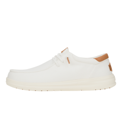 Hey Dude Mens Paul Canvas Lifestyle Shoes in White