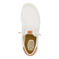 Hey Dude Mens Paul Canvas Lifestyle Shoes in White