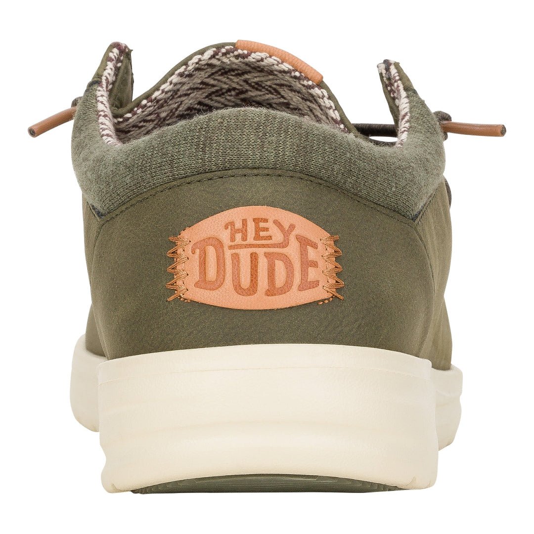 Hey Dude Mens Paul Classic Shoes in Olive