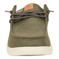 Hey Dude Mens Paul Classic Shoes in Olive