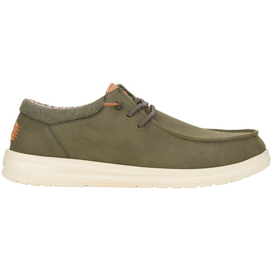 Hey Dude Mens Paul Classic Shoes in Olive