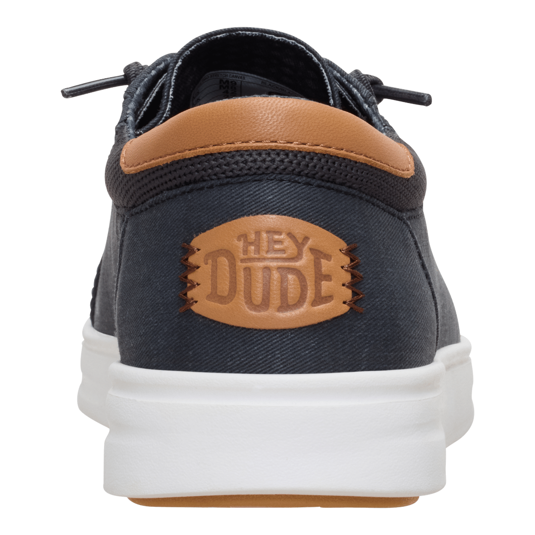 Hey Dude Mens Paul Pro Canvas Lifestyle Shoes in Black Oyster