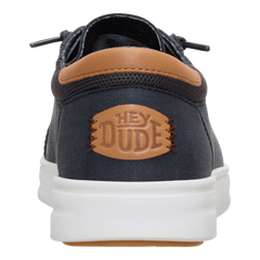 Hey Dude Mens Paul Pro Canvas Lifestyle Shoes in Black Oyster