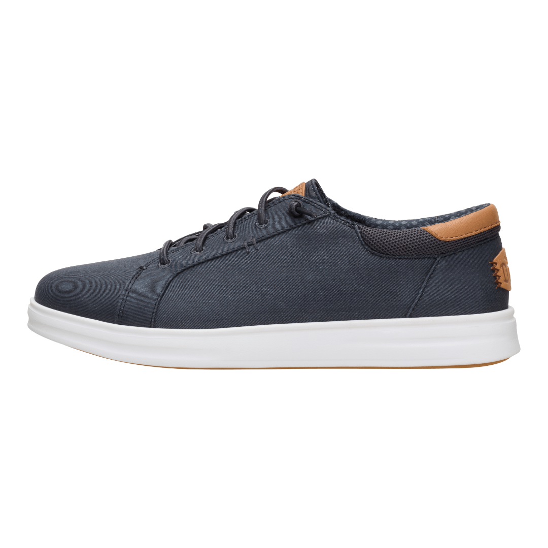 Hey Dude Mens Paul Pro Canvas Lifestyle Shoes in Black Oyster