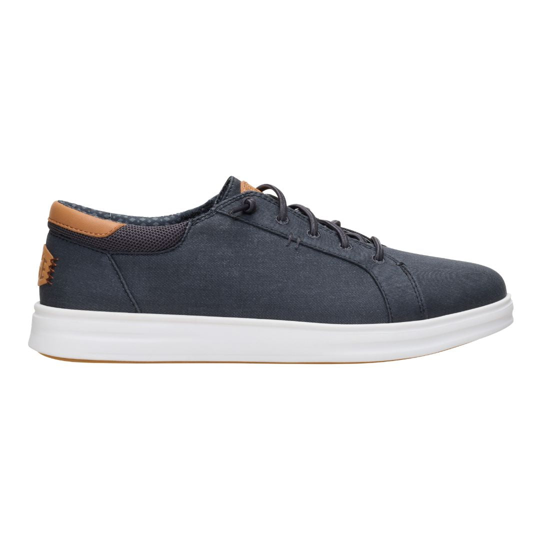 Hey Dude Mens Paul Pro Canvas Lifestyle Shoes in Black Oyster