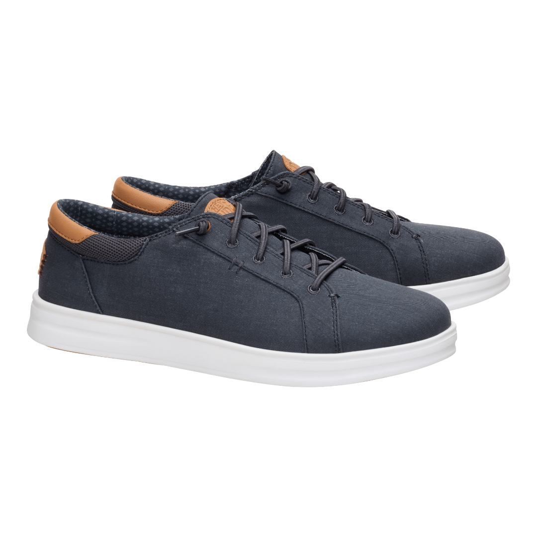 Hey Dude Mens Paul Pro Canvas Lifestyle Shoes in Black Oyster