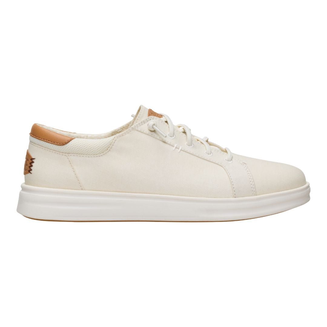 Hey Dude Mens Paul Pro Canvas Lifestyle Shoes in  Egret and Light Grey