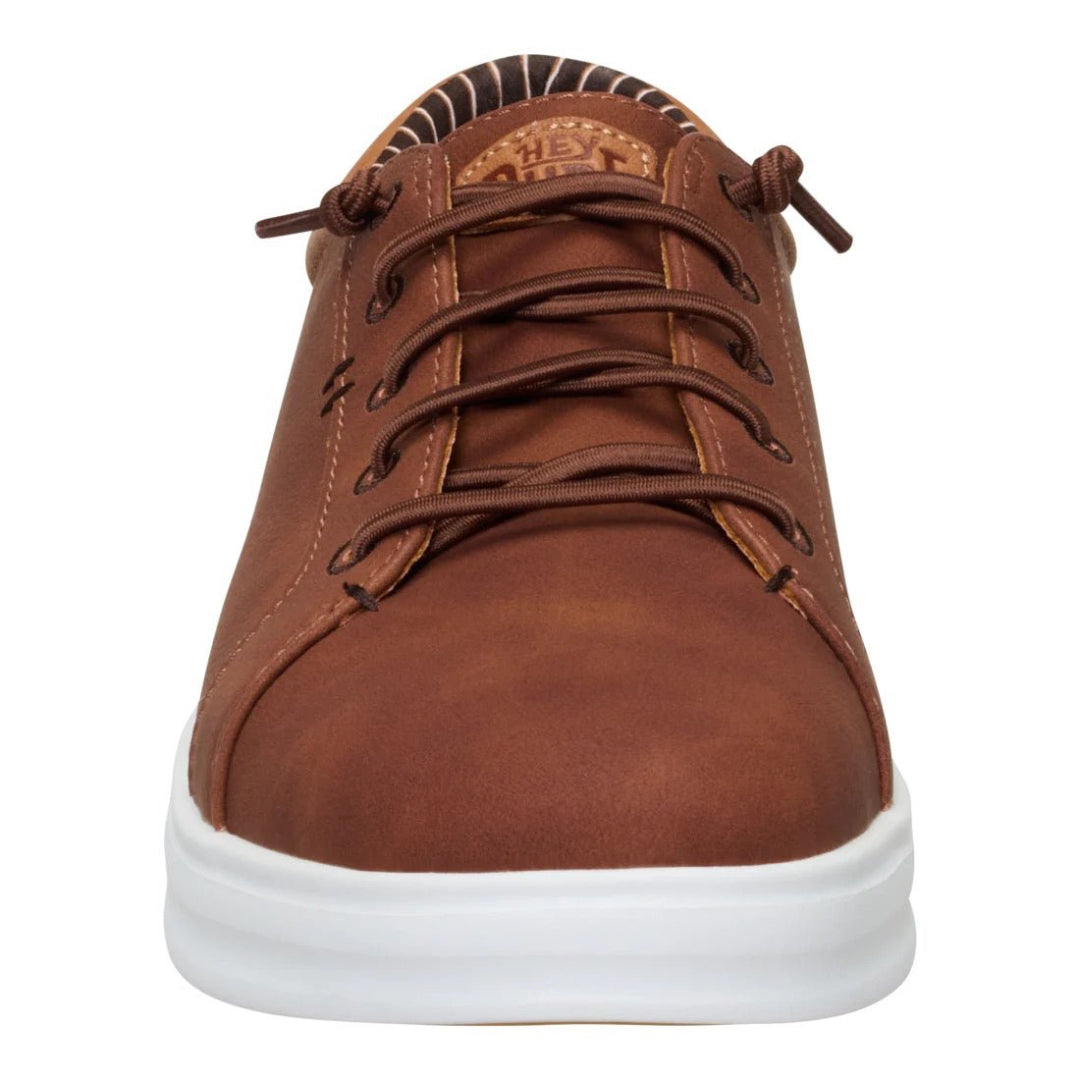 Hey Dude Mens Paul Pro Classic Lifestyle Shoes in Cognac
