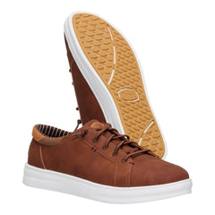 Hey Dude Mens Paul Pro Classic Lifestyle Shoes in Cognac