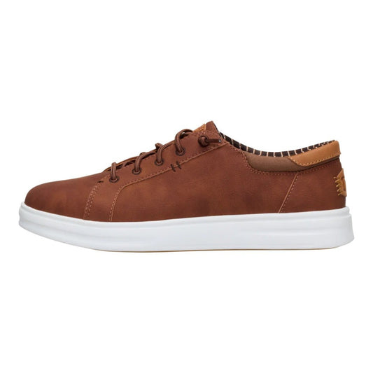 Hey Dude Mens Paul Pro Classic Lifestyle Shoes in Cognac